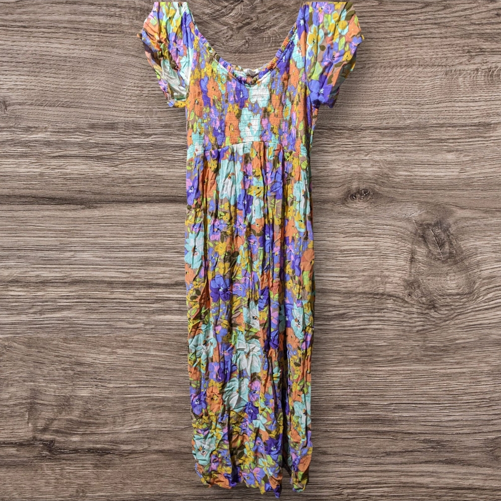 Floral Multicolor Women's Dress